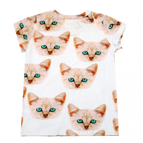 Children's t-shirt with a cat pattern