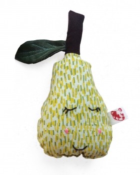 Handmade eco-friendly rattle - pear
