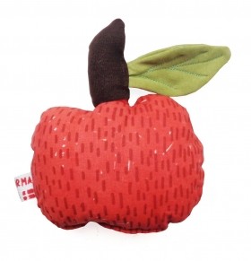 Handmade eco-friendly rattle - apple
