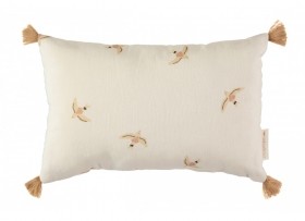 Sublim cushion - nude haiku birds, natural