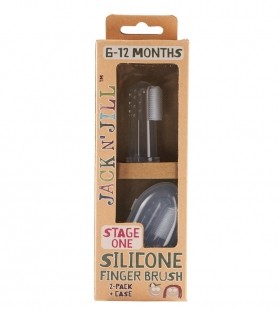 Jack N' Jill Silicone Finger Brush 2 Pack - Stage 1 (6M - 12M)