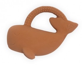 Teething rubber Whale caramel