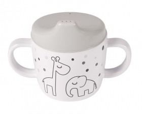 2-handle spout cup Dreamy dots Grey