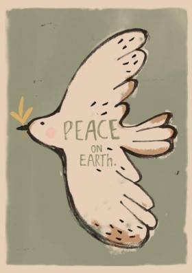 Studio Loco Peace Bird Poster
