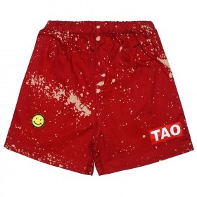 Shorts - red with splashes
