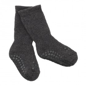 Non-slip socks - dark grey melange