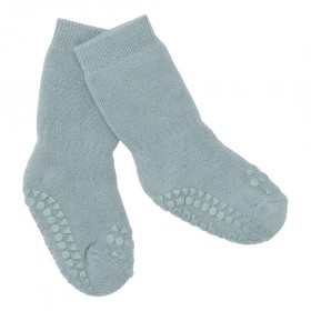 Non-slip socks - dusty blue