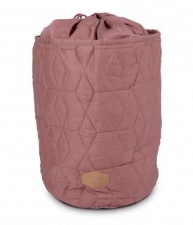 Storage bag with closure - soft quilt wild rose