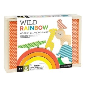Wooden Rainbow Stacking Game 