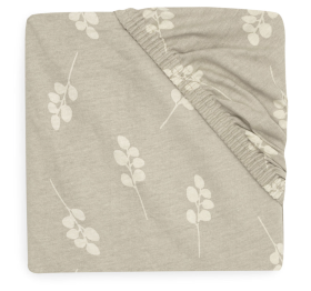 Fitted toddler sheet jersey - twig, olive green