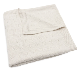 Blanket cot 100x150cm grain knit - oatmeal