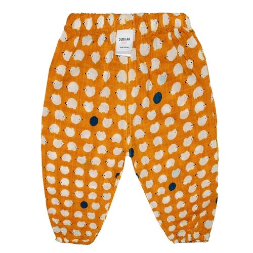 Бебешки панталони в оранжев десен