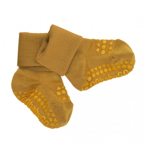 Неплъзгащи се чорапи - горчица