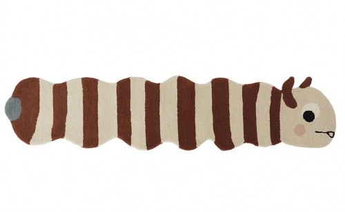 Leo larva rug - caramel & offwhite 