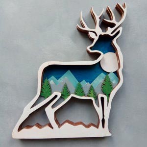 Wooden coloring toy - deer