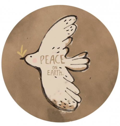 Studio Loco circle wall sticker - peace bird 