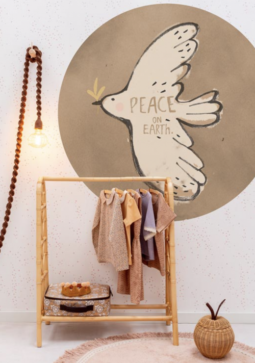 Studio Loco circle wall sticker - peace bird 