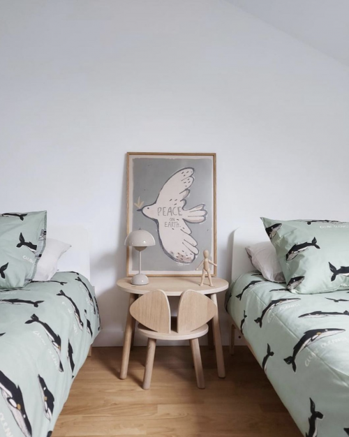 Studio Loco комплект спално бельо от органичен памук и плакат - кит