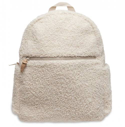 Diaper bag backpack boucle - natural