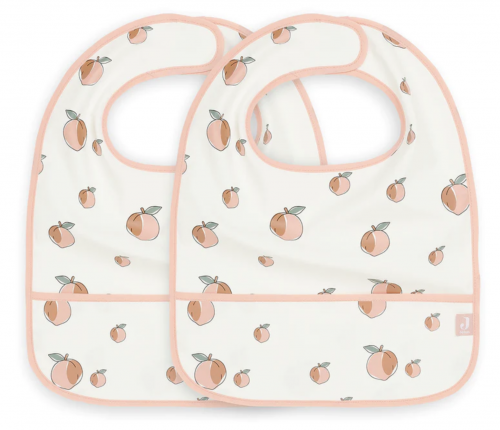 Bib waterproof, 2 pack - peach
