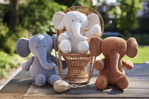 Stuffed animal elephant - nougat