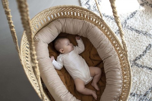 Бебешко гнездо от органичен памук - рипсено кадифе