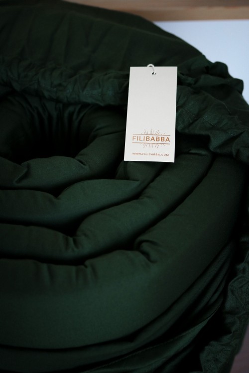 Bed bumper - solid dark green