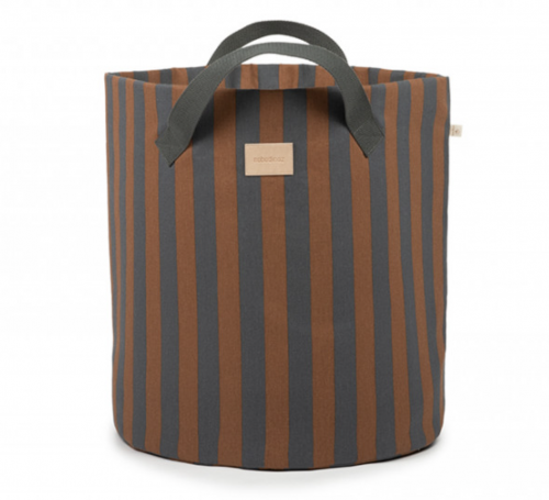 Majestic toybag - blue brown stripes