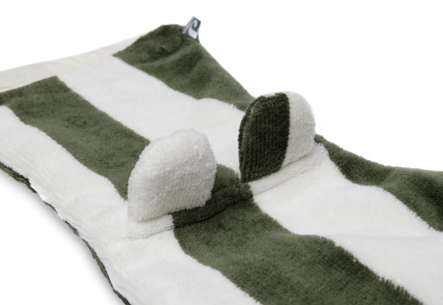 Washcloth GOTS stripe terry - leaf green
