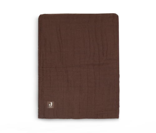 Blanket cot wrinkled cotton 120x120cm - chestnut