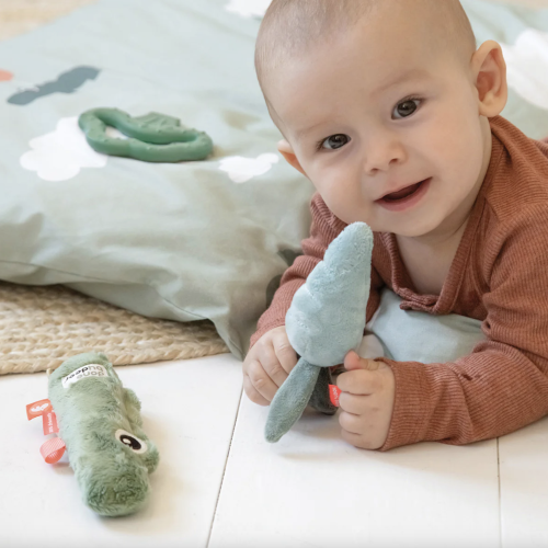 Kомплект активни бебешки играчки, 3 бр - Кроко зелено
