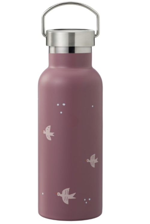 Large double-walled stainless steel thermos with integrated straw – swallow