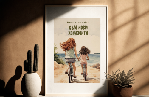 Постер "Хроники на детството" - колело, момичета