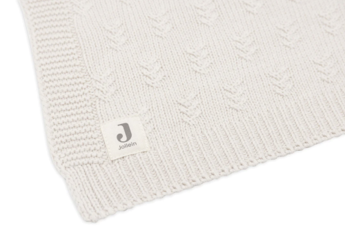 Blanket cot 100x150cm grain knit - oatmeal