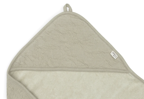 Bath cape terry soft waves - olive green
