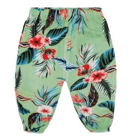 Baby pants in tropical print