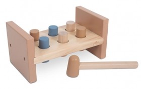 Дървена игра за бебета - дъска с чук