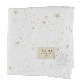 Baby Love swaddle - Gold Stella white