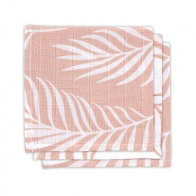 Малки кърпи за лице - 3 броя, розови листа