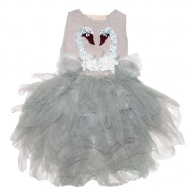 Детска рокля тип балерина с лебед