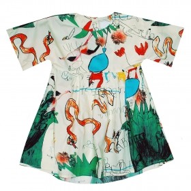 Children's dress with аn abstract pattern