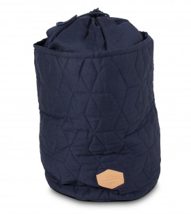 Чанта за съхранение със закопчаване - мека юрганка тъмно синьо