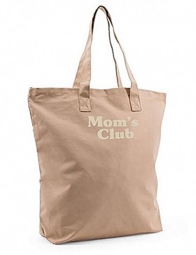 "Mom's Club" чанта в цвят мляко с какао