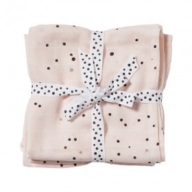 Burp cloth 2-pack Dreamy dots Pink